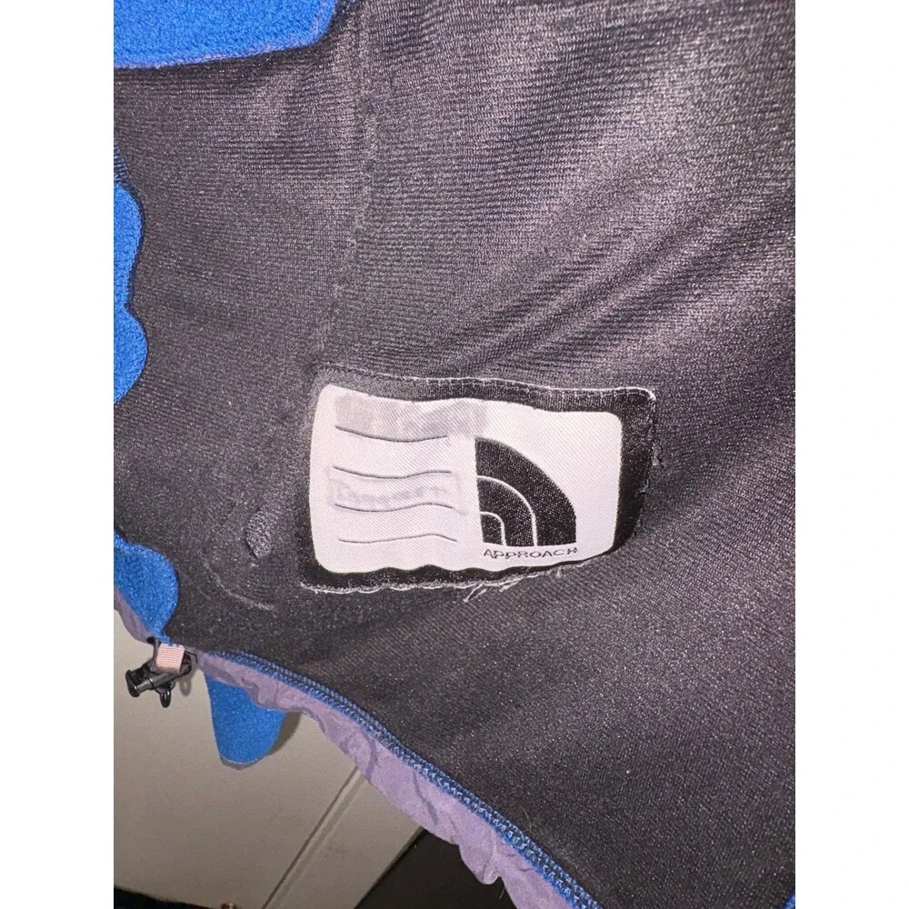 The North Face TNF Youth Blue & Grey Polyester Full‎ Zip Jacket Size Large